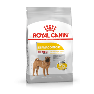 Royal Canin Medium Dermacomfort Care – Hrană Uscată pentru Câini de Talie Medie cu Piele Sensibilă – 12 kg